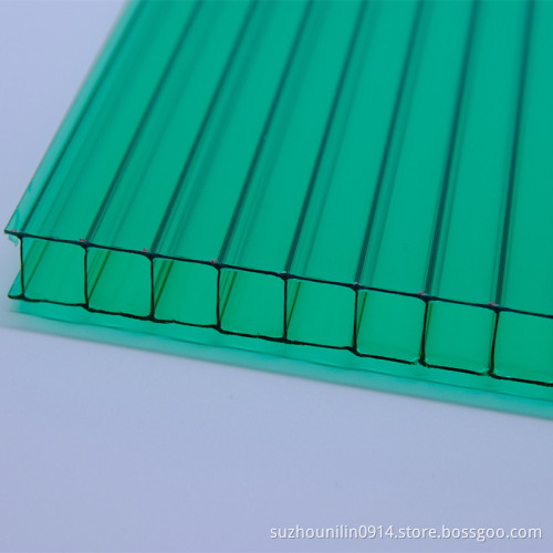 Green Double Layers Polycarboante Hollow Sheet
